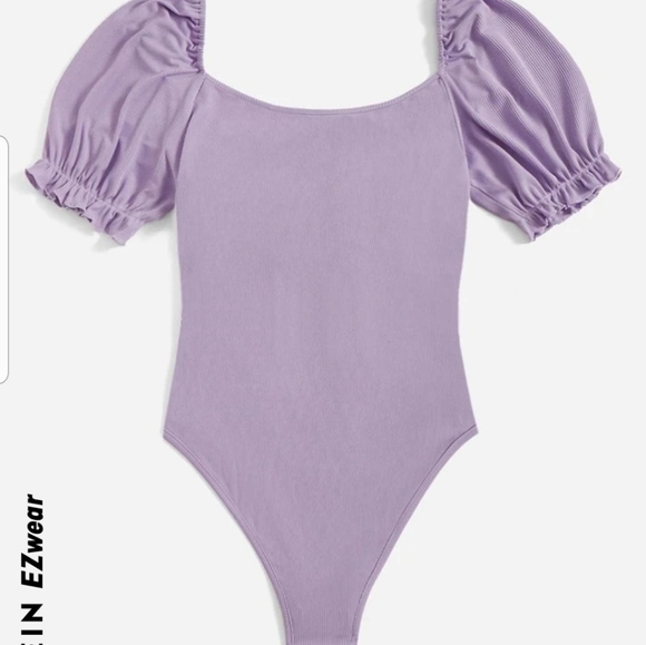 Plus Body Suit Puff Sleeve - Picture 3 of 5